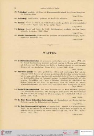 Waffen (Nr. 684-715)