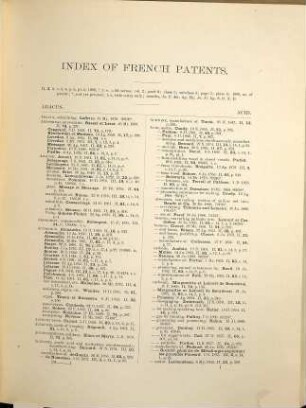 Subject-matter index of patents for inventions (brevets d'invention) granted in France from 1791 to 1876 inclusive