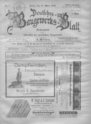 51. Jahrgang, Nr. 8.