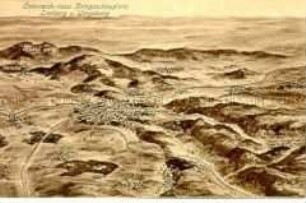 Panorama vom österreichisch-russischen Kriegsschauplatz Lemberg (Lwow) und Umgebung