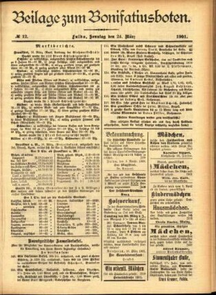 Zweite Ausgabe vom Sonntag, den 24. März 1901.