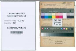 Entnazifizierung Wilhelm Landgrebe , geb. 09.04.1907 (Lehrer)