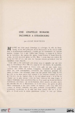 7: Une chapelle romane inconnue a Strasbourg