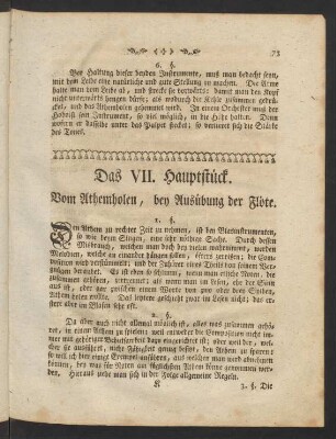 Das VII. Hauptstück