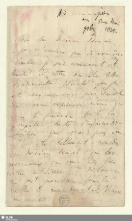 165: Brief von Franz Liszt an Robert Schumann - Mus.Schu.165