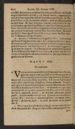 Caput VIII. De Exorcismo.
