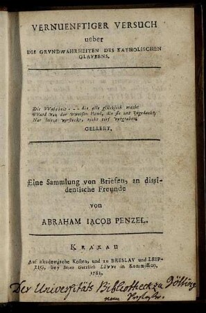Th. 1: Grundwahrheiten der Katholischen Religion