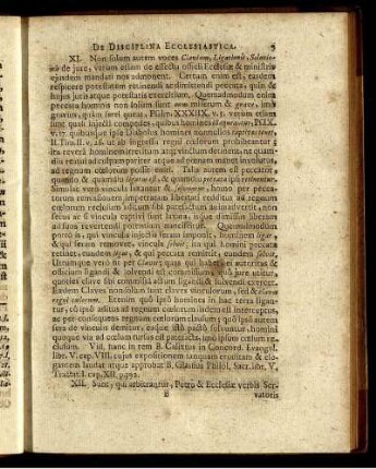 De disciplina ecclesiastica.