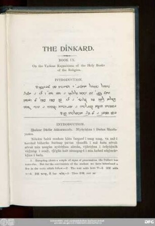 The Dînkard. Book IX.