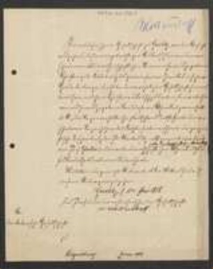 Brief von Georg v. Möllendorff von Naturforschende Gesellschaft (Görlitz) an Regensburgische Botanische Gesellschaft