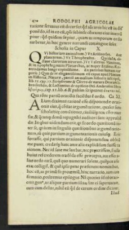 Qua ratione partium orationis faciendus est ordo. Ca. XI.