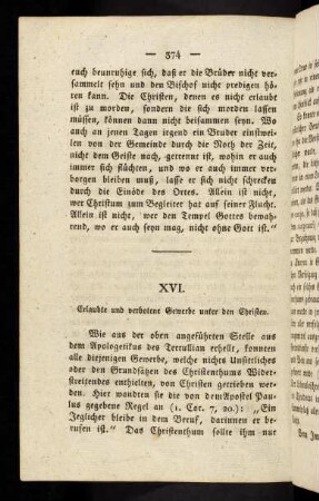 374, 16. Erlaubte und verbotene Gewerbe unter den Christen.