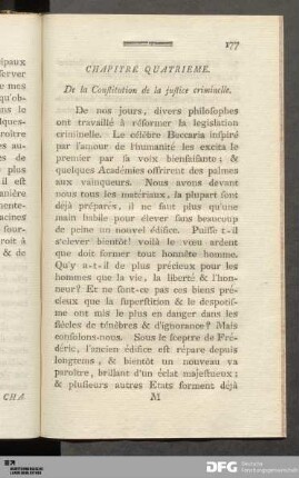 Chapitre Quatrieme. De la Constitution de la justice criminelle.