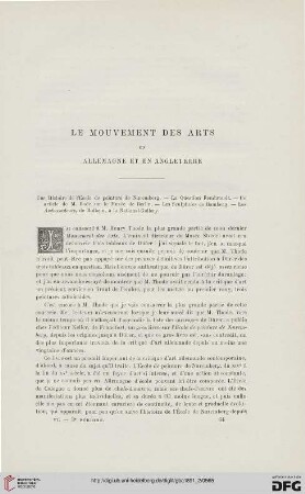 3. Pér. 6.1891: Le mouvement des arts en Allemagne et en Angleterre