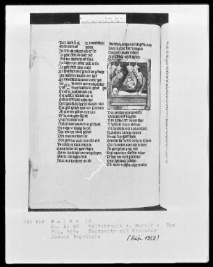 Rudolf von Ems, Weltchronik — Josuas Begräbnis, Folio 163verso