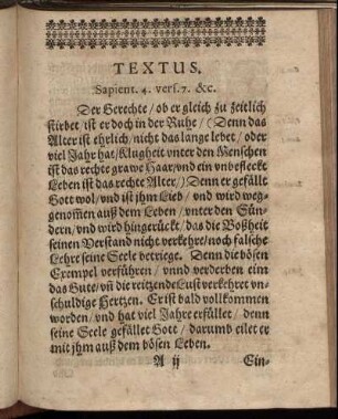 Textus; Eingang; Tractatio; Commendatio Defuncti.