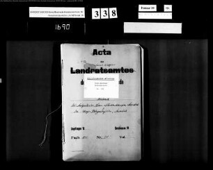Streitsache des Metzgermeisters H. Schulten-Kämpfer gegen die Wegepolizeibehörde Meschede