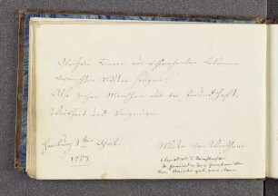 Meta von Winthem. – Hamburg, 01.04.1787