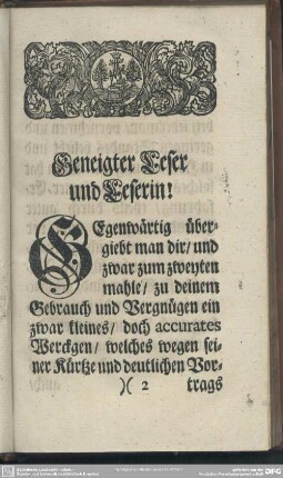 Geneigter Leser und Leserin!