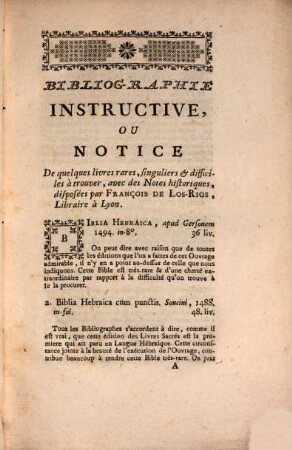 Bibliographie instructive