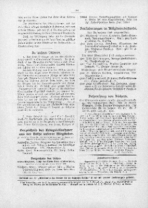 Verzeichnis der Kriegsteilnehmer aus der Reihe unserer Mitglieder