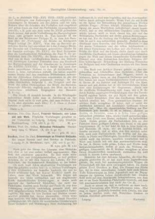 299-300 [Rezension] Deußen, Paul, Erinnerungen an Friedrich Nietzsche