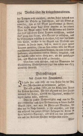 Betrachtungen des Herrn von Feuquieres