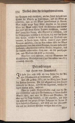 Betrachtungen des Herrn von Feuquieres