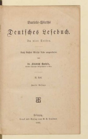 Teil 2, [Schülerband]: [Teil 2, [Schülerband]] : in 4 Teilen