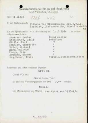 Kieckebusch, Wilhelm von