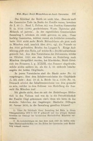 Ueber die Originale von Melanchthons Briefen an Camerarius und Melanchthons Brief über Luthers Heirath