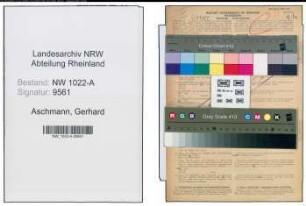 Entnazifizierung Gerhard Aschmann , geb. 20.08.1908 (Exportkaufmann)