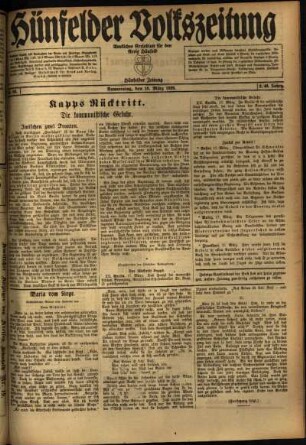 Ausgabe vom Donnerstag, den 18. März 1920.