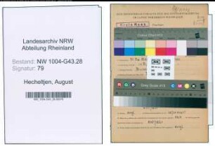 Entnazifizierung August Hecheltjen , geb. 31.05.1910 ()