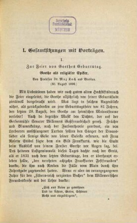 Berichte des Freien Deutschen Hochstiftes zu Frankfurt am Main. 13, 13. 1897