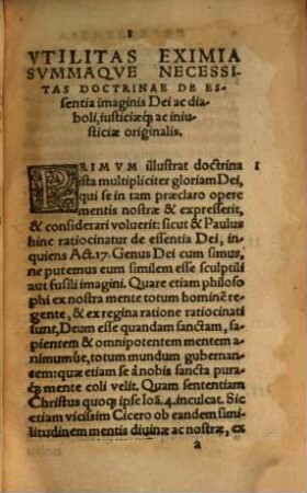 De occasionibus vitandi errorem in essentia iniustitiae originalis