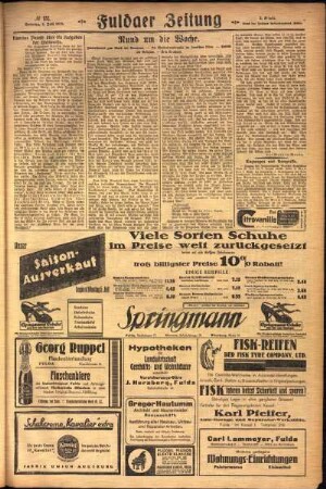 Zweite Ausgabe vom Sonntag, den 04. Juli 1926.