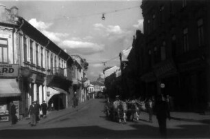keine Beschreibung [Galati [Galatz]: Pressefahrt ins Donaudelta, Straße mit Ochsengespann]
