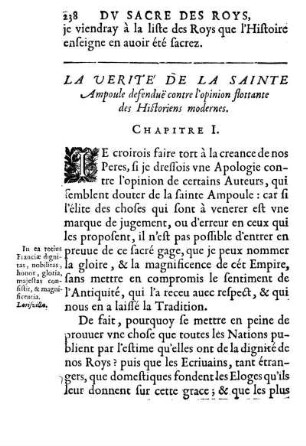 La Verité De La Sainte [...] Chapitre I.