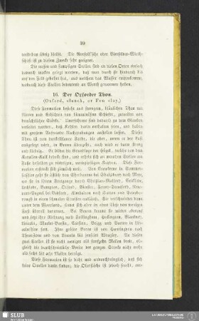 16. Der Oxforder Thon. (Oxford, clunch, or Fen clay)