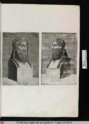 rechts: Porträt-Herme.