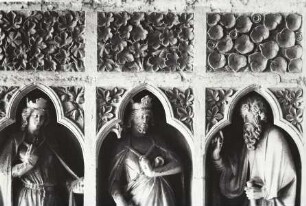 Mittleres Westportal — nördliche Rahmung, 3. Zone: Johannes der Täufer tadelt Herodes und Herodias