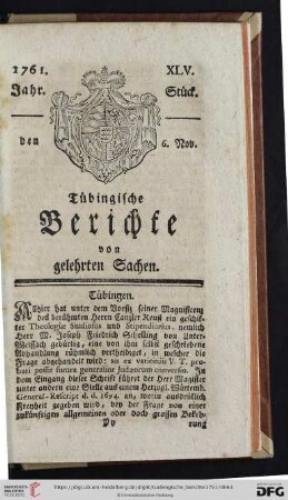 [XLV.-XLVIII. Stück] (November 1761)