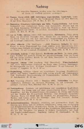 Nachtrag (Nr. 413 - 432)
