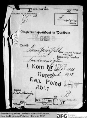 Kreishaushaltspläne, Verwaltungsberichte und Kreisvermögen des Kreises Niederbarnim