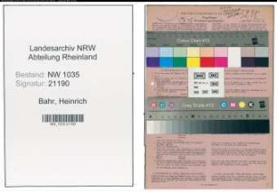 Entnazifizierung Heinrich Bahr , geb. 30.09.1911 (Bergmann)