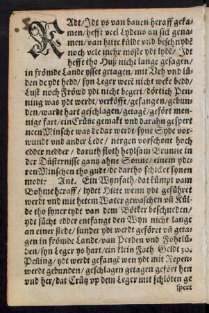 Radt/ Idt ys van bauen heraff gekamen/ hefft veel Lydens an sick genamen ...