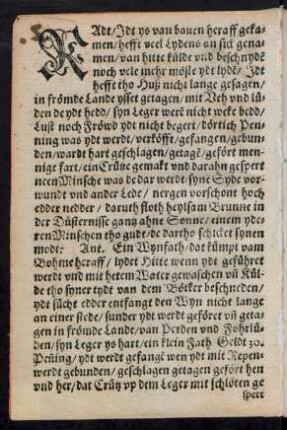 Radt/ Idt ys van bauen heraff gekamen/ hefft veel Lydens an sick genamen ...