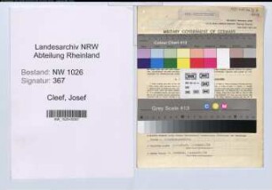 Entnazifizierung Josef Cleef , geb. 12.05.1892 (Stadtoberinspektor)