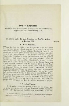 Erster Abschnitt. Geschichte des Ordenslandes Preußen bis zur Vereinigung Ostpreußens mit Brandenburg 1618